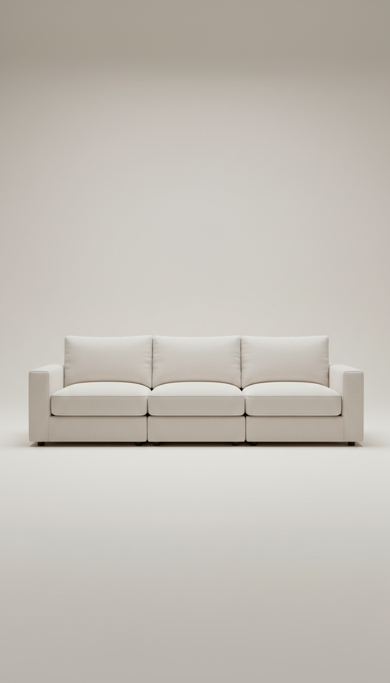 Modular Sectional Sofa in Ivory Mist