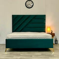 Luxury Platform Bed Frame with Upholstered Headboard