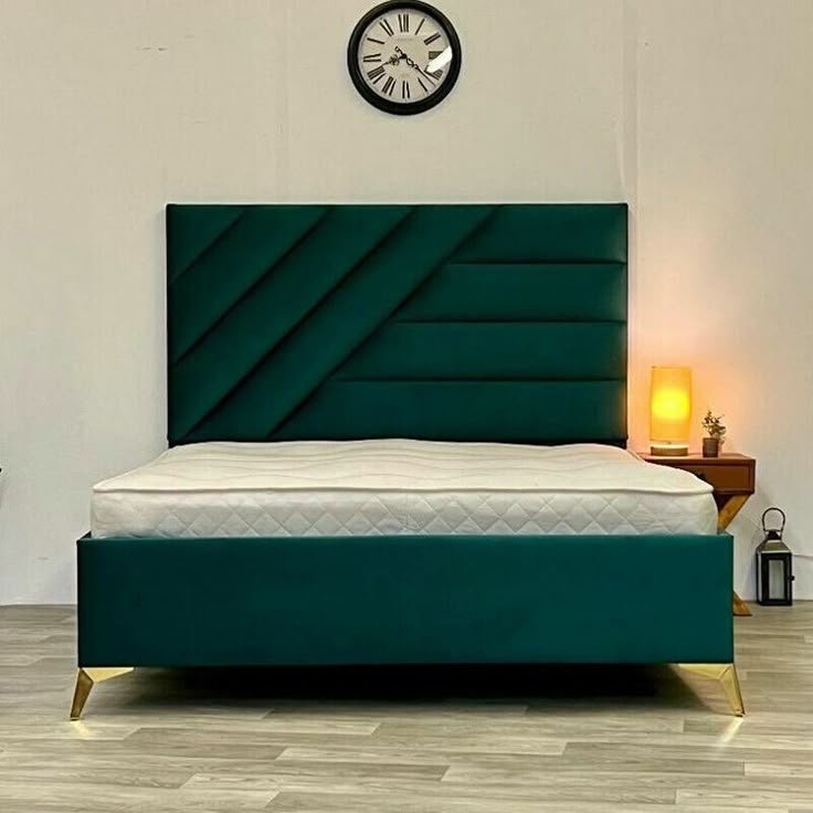 Luxury Platform Bed Frame with Upholstered Headboard